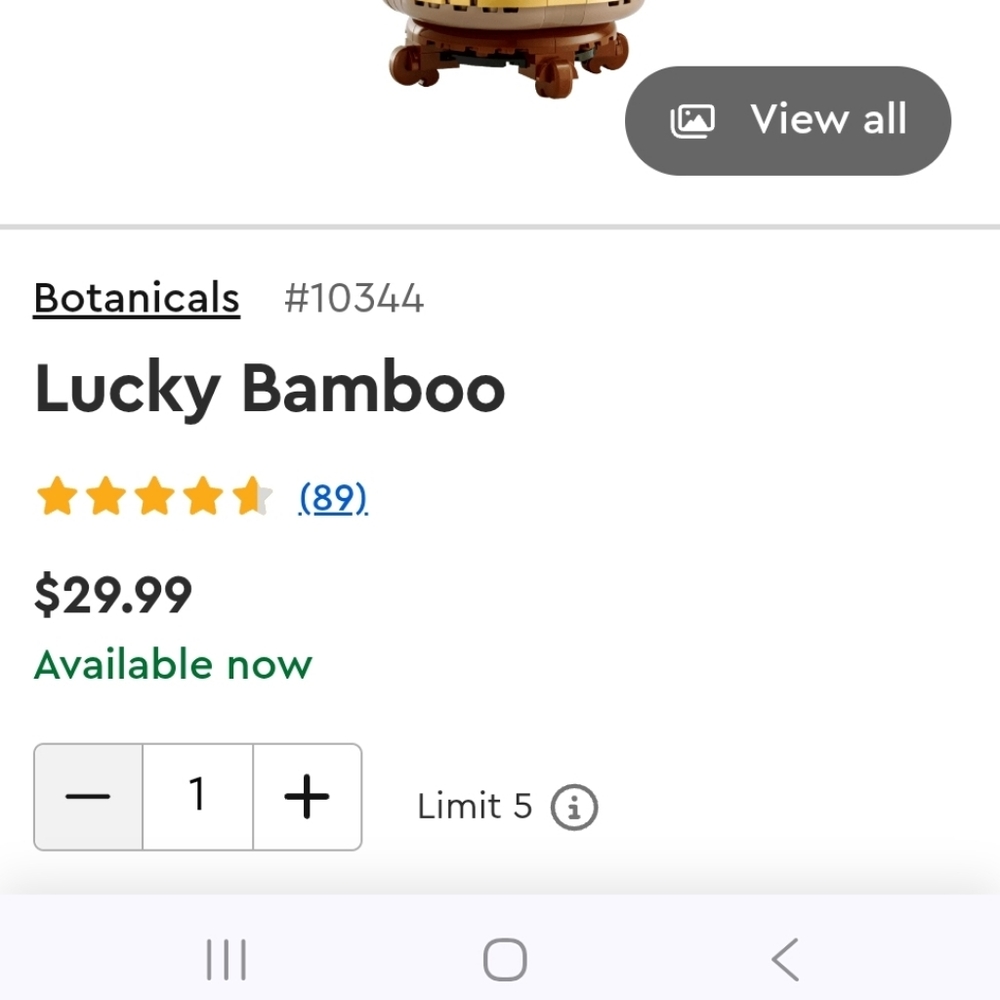 LEGO Botanicals Lucky Bamboo Building Set - 10344 - Picture 7 of 8